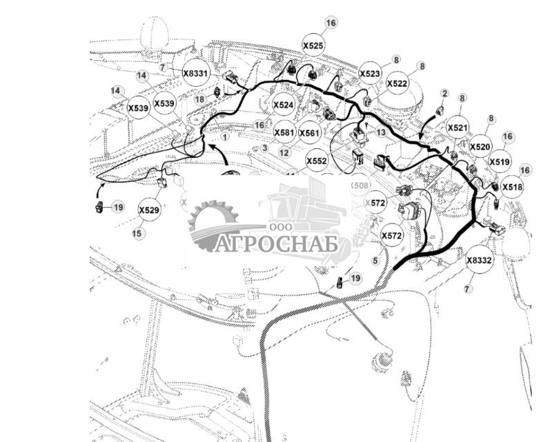 Жгут проводов крыши кабины - ST904898 437.jpg